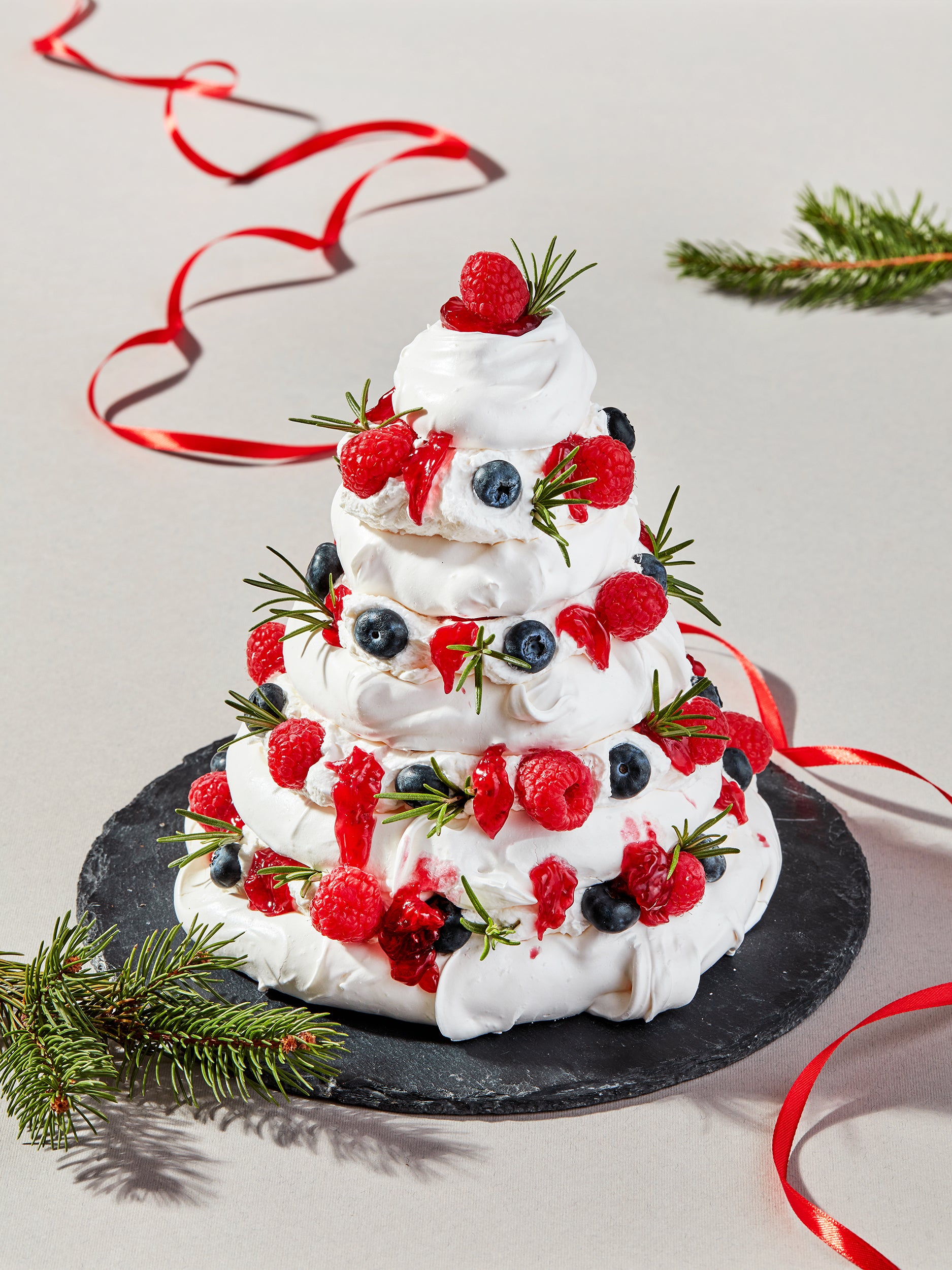 Christmas tree Pavlova
